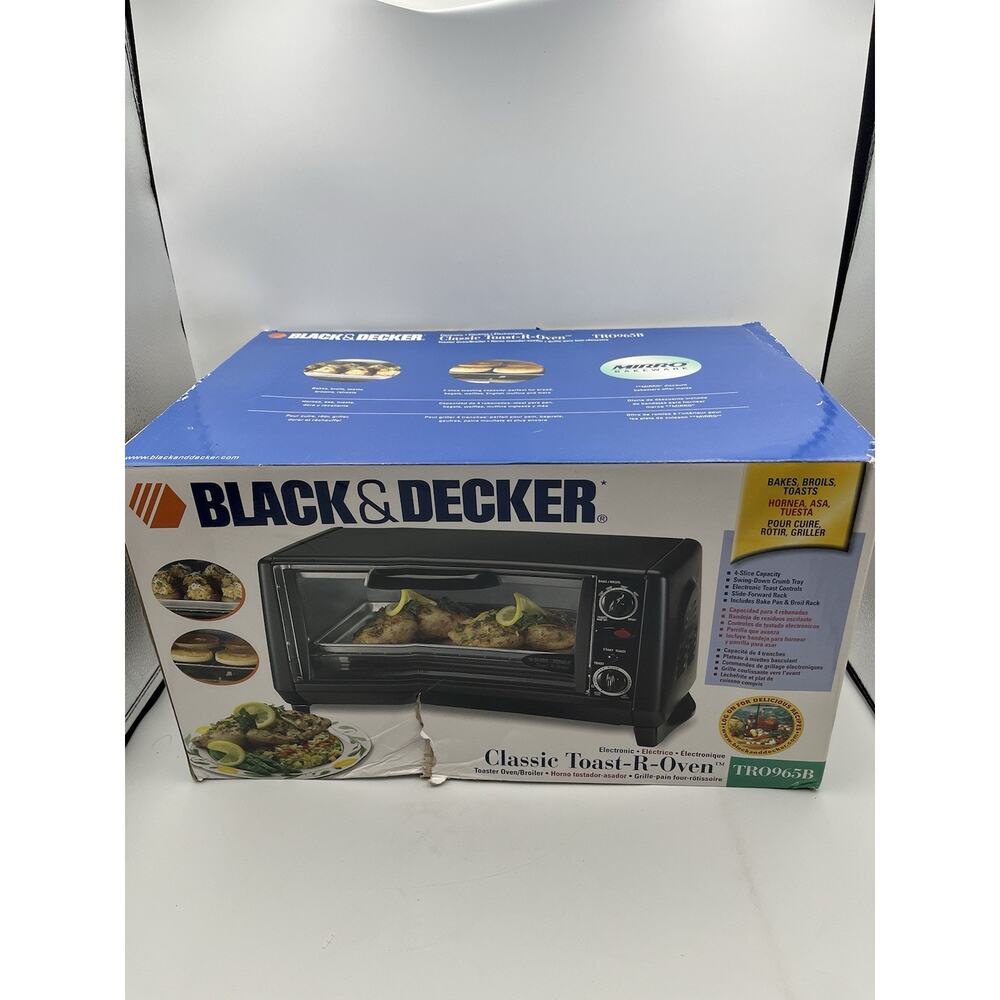 Black & Decker TRO965B Spacemaker Toast-R-Oven Toaster Oven Brand New Open Box